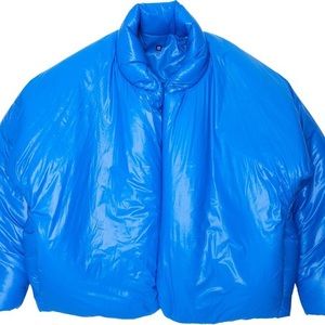 Brand New Royal Blue Yeezy Gap Puffer Coat